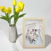 Suporte de Exibição de Parede Infantil com 6 Porta-Retratos, Molduras de Parede para Fotos A4 7x10 polegadas para Fotos de Formatura de Jardim de Infância, Simples e Moderno