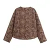 Para Comercio Exterior Transfronterizo Europeo y Americano Ropa de Mujer Aliexpress Más Vendido Moda Otoño Chaqueta Acolchada Bordada Recubierta de Manga Larga
