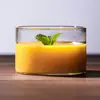Copo de pudim de vidro borossilicato de alta resistência a altas temperaturas Copo de sobremesa de corpo reto e curto 200ml Copo para iogurte, mousse, coquetel