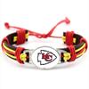 Atacado 32Nfl Time Olive Pulseira de Couro Genuíno Pulseira Trançada San Francisco 49Ers