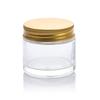 En Stock Tarro de Vidrio para Crema de 70g, Botella de Aceite de Caballo, Botella Cosmética de Boca Ancha para Pomada, Botella con Tapa de Aluminio Dorado y Plateado con Borde Enrollado, Tarro para Crema Facial