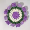 Posavasos de Ramo de Rosas Hecho a Mano Terminado Crochet de Lana Cambio de Taza Ramo de Mano Regalo Creativo Posavasos de Flor Tejida