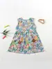 Vestido de Verano sin Mangas para Niña, Nuevo Vestido de Princesa con Estampado de Dibujos Animados, Vestido Corto Lindo y Elegante para Niños, Conjunto de Verano para Bebé