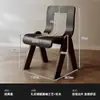 Silla de Comedor de Madera Maciza Estilo Medieval, Mesa y Sillas de Comedor para el Hogar para Combinar Silla Hipopótamo, Silla con Respaldo de Sirena, Taburete de Maquillaje Retro de Ratán