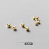 Nalan Brincos Geométricos Brilhantes de Prata S925 Simples Elegantes Estilo Frio Brincos Stud para Osso da Orelha M01448