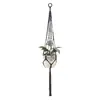 Cesta colgante de cuerda de algodón tejida a mano para maceta, bolsa de red para maceta, cuerda colgante, decoración de pared, estilo bohemio escandinavo
