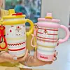 Nueva Taza de Agua de Oficina para Mujer de Alta Calidad con Revestimiento Interior de Cerámica, Taza Térmica de Acero Inoxidable, Exquisita Taza de Agua de Regalo al por Mayor