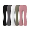 Pantalones acampanados de tobillo de moda, nueva colección de otoño, alta elasticidad, ajustados al cuerpo, adecuados para deportes, fitness, yoga, correr y uso casual