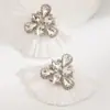 Pendientes de hierba de rafia transfronterizos nuevos moda europea y americana geométricos simples hermosos pendientes exagerados pendientes de vacaciones para mujer