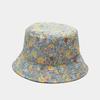 Nuevo sombrero de pescador de doble cara con estampado de crisantemo pequeño de Europa y Estados Unidos, sombrero para el sol al aire libre de primavera y verano, sombrero de lavabo informal para mujer, venta al por mayor