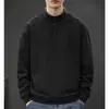 Moletom com gola alta cleanfit americano masculino 2026 Outono/Inverno Novo Estilo Marca Tendência Patchwork Casual Top Sem Capuz Masculino