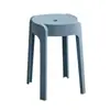 Taburete de Plástico para Uso Doméstico, Engrosado y Apilable, Adecuado para Sala de Estar, Banco Redondo, Silla de Mesa de Comedor, Estilo Nórdico, Taburete Molino de Viento Minimalista Moderno