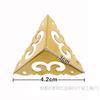 Antigüedad China Latón Puro Decorativo Muebles Clásicos Accesorios de Cobre Cubierta de Esquina de Bolsa Flor de Esquina Caja de Madera Joyero Piezas de Esquina