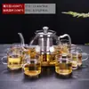 Juego de Tetera de Vidrio al por Mayor para el Hogar Resistente a Altas Temperaturas Engrosado Gran Capacidad Juego de Té Hervidor de Agua Filtro Tetera para Infusión