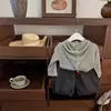 [Novedades de Otoño] ¡Duendecillo! Conjunto súper lindo de top y pantalón a rayas para niñas, perfecto para el kínder