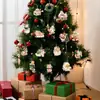 Enfeites de Árvore de Natal Rosa Transfronteiriços Decorações de Natal de Madeira Retrô Decoração de Árvore de Natal de Fazenda Pendentes