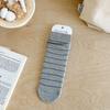 Calcetines de algodón absorbentes de sudor para mujer, de otoño e invierno, estilo japonés, a rayas, de longitud media, sin hueso, apilables, estilo universitario.