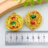Colgante Tradicional de León Hueco Esmaltado en Oro, Calabaza de la Fortuna, Accesorios para Pulseras de Joyería DIY