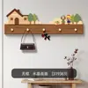 Cabide de Parede Desenho Animado para Porta de Quarto, Gancho para Roupas e Chaves, Prateleira de Armazenamento, Painel Perfurado, Decoração de Painel Suspenso