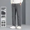 Novas Calças de Penas de Inverno, Espessadas e Quentes, Cintura Elástica, Penas de Pato Branco, à Prova de Vento, Calças Casuais Masculinas, Calças Térmicas para Meia-Idade