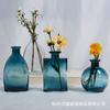 Lujo Ligero Trendy de Internet Transparente Vidrio Pequeño Jarrón Adornos Sala de Estar Arreglo Floral Estilo Ins Gama Alta Simple Tulipán Conservación de Agua