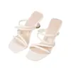 Pantuflas Versátiles de Estilo Británico para Mujer, Talla Grande, Comercio Exterior, Modelo Nuevo Primavera 2026, Sandalias de Cuña con Punta Cuadrada