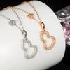 Collar de Plata Esterlina s925 con Diamantes Completos Huecos Calabaza Grande Joyería para Banquete de Niñas Estilo de Lujo Ligero Sentido del Diseño Colgante de Plata con Diamantes Completos