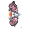 Adesivos de Tatuagem Florais Pequenos para Braço Inteiro e Costas, Geisha Borboleta Flor de Rosa Coloridos Criativos Peculiares Frescos Adesivos de Tatuagem