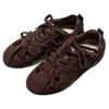 Couro Genuíno Estilo Vintage Bico Redondo Cadarço Sapatos de Treino Alemães Solado Macio Tênis de Corrida Confortáveis Sapatos Casuais Leves Sapatos Esportivos Sapatos Forrest Gump