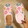 Pantuflas de algodón para el hogar de comercio exterior transfronterizo para parejas, pantuflas de felpa antideslizantes de otoño e invierno, suela suave, silenciosas, cómodas, ligeras y cálidas