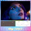 Adesivos Faciais Fluorescentes Europeus e Americanos Transfronteiriços, Adesivos de Tatuagem Fluorescentes Simulados para Festa Noturna, Festival de Dança