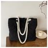 Bolso Casual Lingge para Mujer Nuevo Otoño e Invierno 2025 Bolso de Algodón Sencillo Portátil de Tela Bolso Tote Portátil de Moda para Mujer