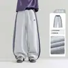 Calça Esportiva Reta para Meninos 2026 Primavera Outono Novo Estilo Crianças Calça com Blocos de Cor Bordada Menino Outono Calça Longa Tendência