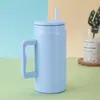 Copo Grande para Canudo Big Mac 50oz Transfronteiriço Aço Inoxidável 304 Copo Térmico a Vácuo Grande Capacidade Alça Portátil Porta-Copos de Carro