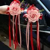 Decoração de Frota de Carros de Casamento, Arranjos de Flores para o Carro da Noiva, Maçanetas, Decoração do Carro do Dote, Flores Artificiais para Casamentos, Coleção Completa de Suprimentos para Casamento