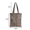 Bolso de Lona Europeo y Americano Estampado de Leopardo Nuevo de Moda Bolso de Hombro Único para Mujeres Estudiantes Versátil Coreano Ins Súper Popular Bolso de Compras