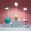 Suporte de armazenamento para porta-canetas transfronteiriço Suporte LED pequeno para mesa SY617 Pequeno presente Carregamento USB Pequena luminária de mesa Mistura de cores