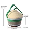 Cesta de almacenamiento 2026 modelo nuevo de cuerda de algodón con tapa, caja de regalo para empaque de zongzi, cesta tejida de mano, cesta de regalo para el Festival de Medio Otoño