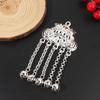 Tocado de Estilo Étnico para Niños Accesorios para el Cabello Collar Miao Xizang Tocado de Plata Imitación Cadena Femenina Minoría Miao Horquilla Foto