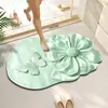Alfombra de Piso Mariposa de Baño de Gama Alta, Felpudo de Baño, Absorbente de Agua, Antideslizante, Alfombra Doméstica Absorbente de Agua, Resistente a la Suciedad, Resistente al Desgaste
