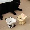 Cuenco de Cerámica para Gato, Cuenco para Comida de Perro, Cuenco Antideslizante con Borde Inclinado, Previene el Acné Felino, Antiderrames, Lindo Cuenco para Gato, Protege la Columna Cervical, Uso en Mesa