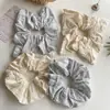 Elástico de Cabelo Simples de Cor Sólida com Borboleta Floral Bordada Estilo Floresta Menina Artística Retrô Acessório de Cabelo Versátil