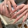 Peças de Unha Quentes Transfronteiriças Estilo Europeu e Americano Manicure Francesa Patch Pó Cor de Contraste Preto Explosões de Comércio Exterior Unhas Postiças Produtos Acabados