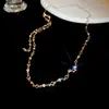 Colar Europeu e Americano Metálico com Cristais de Diamante, Longo com Franjas, Corrente de Lã Personalizada, Elegante, Luxo Leve, Colar de Alta Qualidade para Mulheres