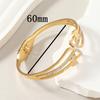 Moda Europeia e Americana joias de aço inoxidável Dourado aberto luxo leve pulseira de borboleta com diamante pulseira de mola de titânio fábrica