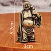 Estatua de Buda de los Dieciocho Arhats de Latón Arhat Fuhu Bajando Largo Juego Completo de Adornos Artesanía Creativa China para Escritorio Regalos