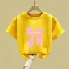 Camiseta Casual de Manga Corta para Niñas, Algodón Puro, Nuevo Modelo 2026