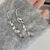 Pendientes de Borlas de Lentejuelas Estilo Francés con un Diseño Único y de Moda de Espiga de Trigo, Pendientes Largos de Estilo Minimalista Adecuados para Rostros Cuadrados y Redondos
