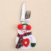 Haobei Suministros de Decoración Navideña Decoración de Mesa Navideña Juego de Cubiertos Navideños Juego de Cuchillo y Tenedor de Papá Noel Juego de Regalo
