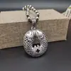 Moda retro Xizang plata colgante cadena de suéter collar largo estilo nacional cuadrado valiente regalo cadena de suéter venta al por mayor